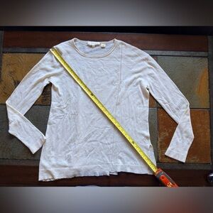 100 % cashmere inhabit beige butter light yellow sweater medium light luxury